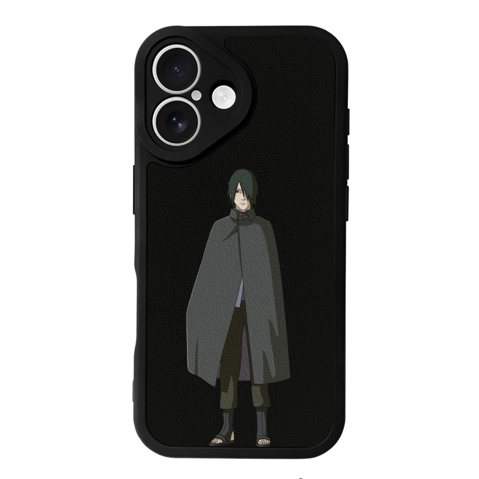 （画像用） NARUTO -ナルト- うちは サスケ Uchiha Sasuke 【iPhone 16シリーズ対応】シリコンスマホケース（レザー調） 材質：シリコン